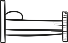 Bed Side View Laser Cut Svg File, Free Vectors File